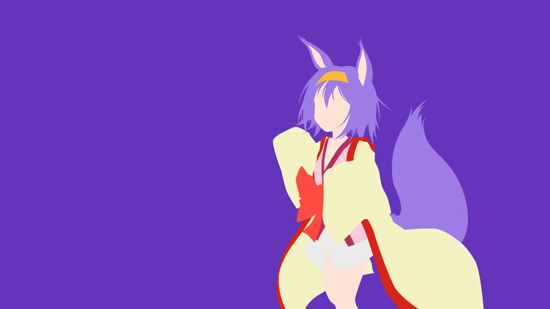 Anime Character with Fox Ears — Purple