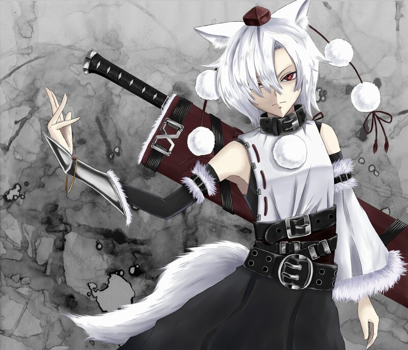 Anime Character with Fox Ears — White, Dramatic