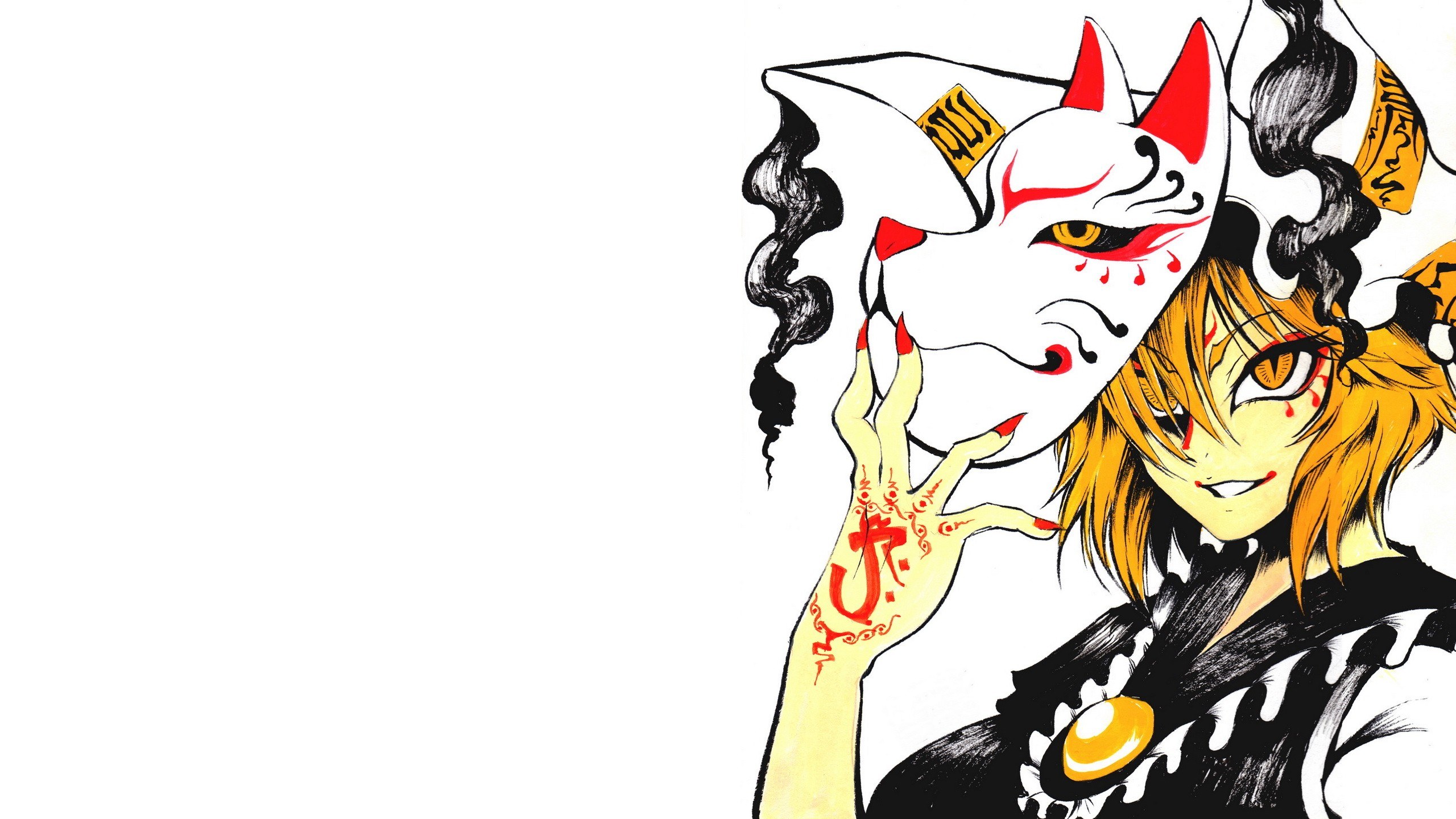 anime character with fox mask