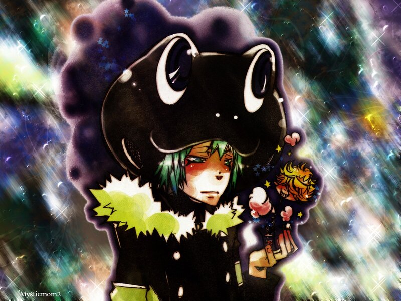 Anime Character with Frog Hat — Black
