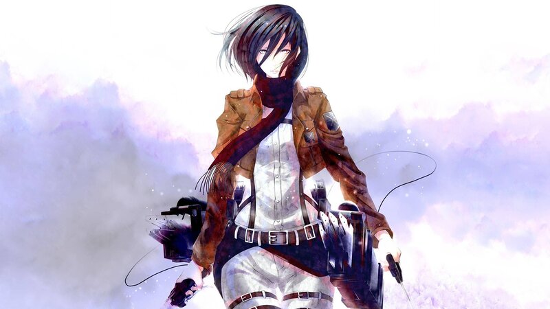 Anime Character with Gear — White, Dramatic