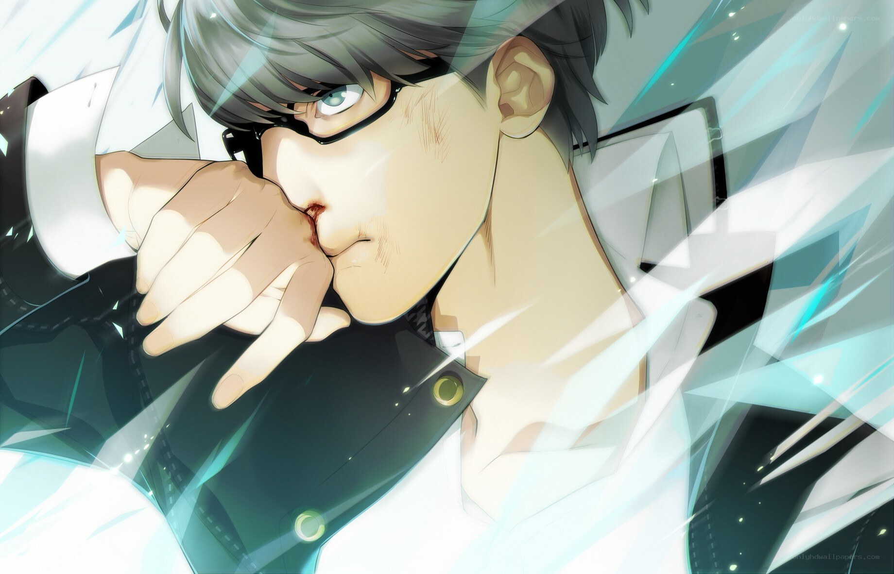 anime character with glasses