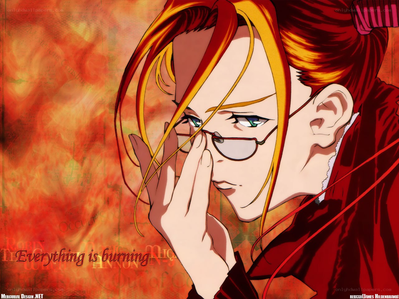Anime character with glasses