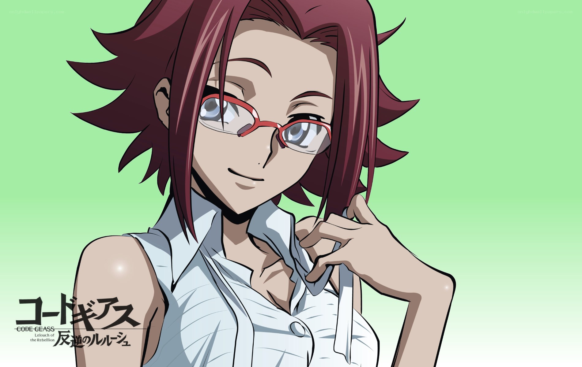 Anime character with glasses