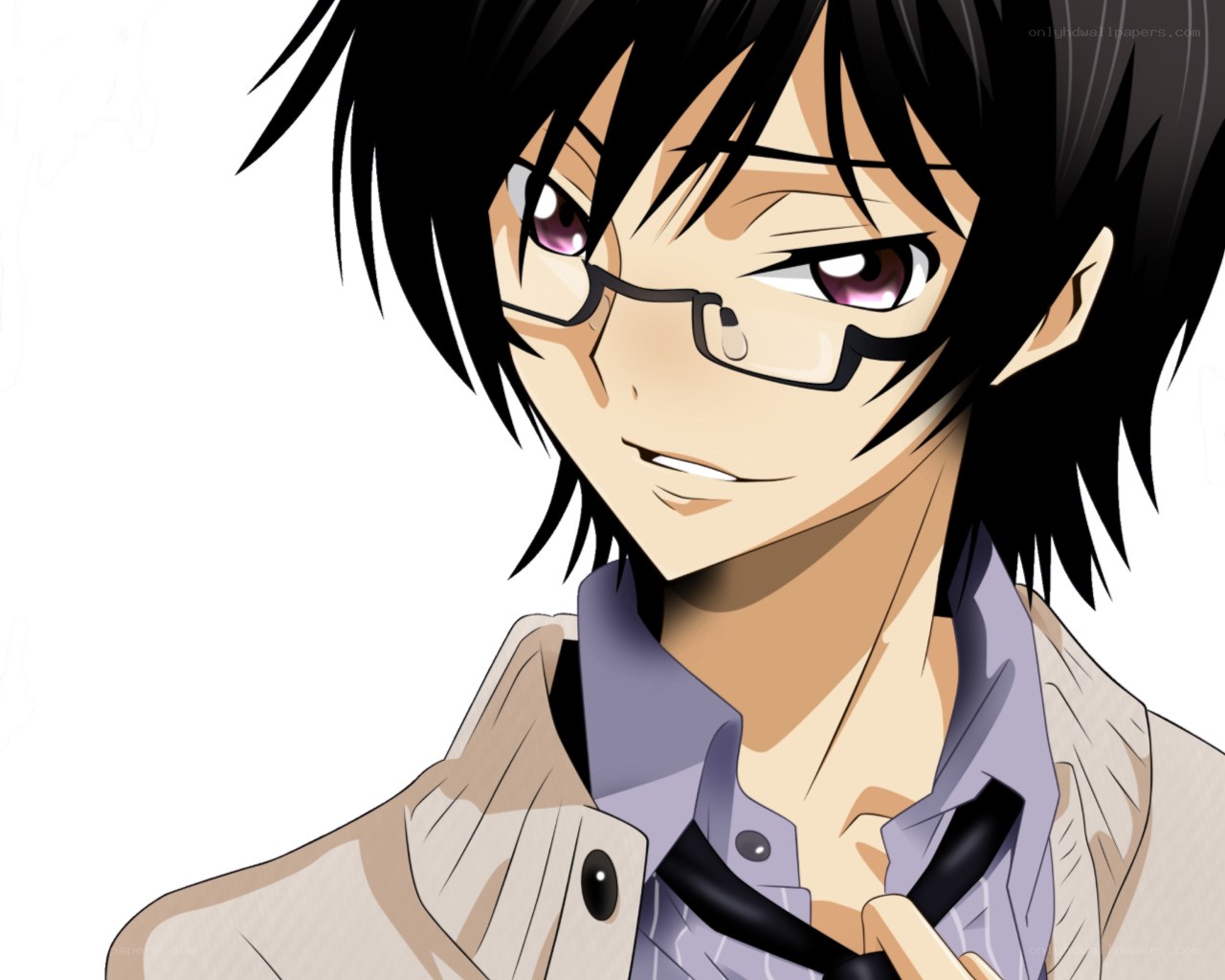 anime character with glasses