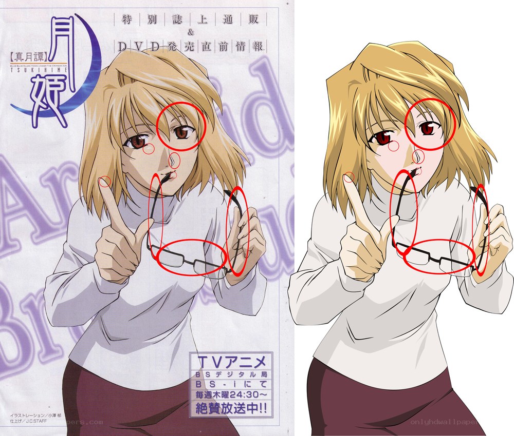 Anime character with glasses