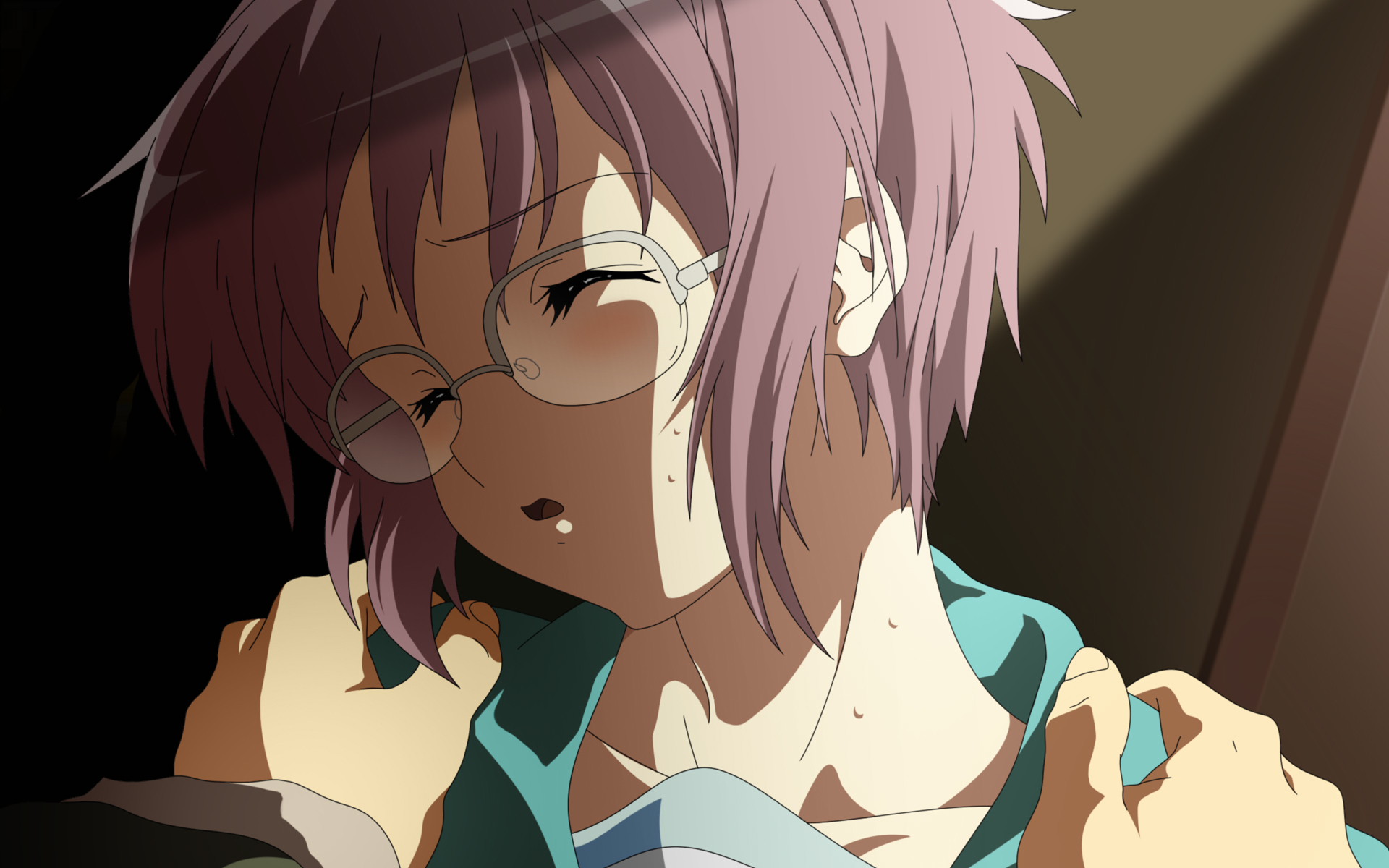 anime character with glasses