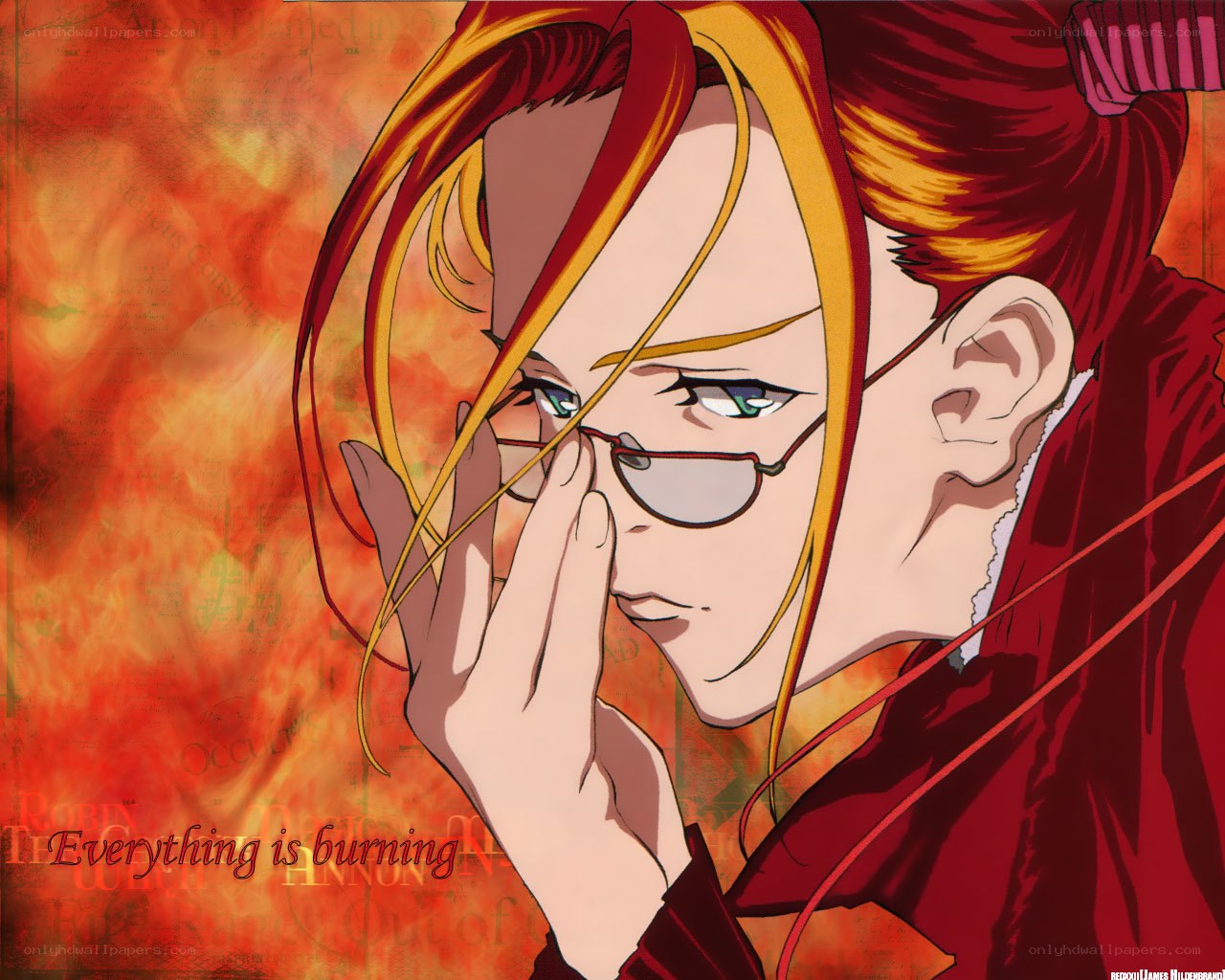 Anime character with glasses
