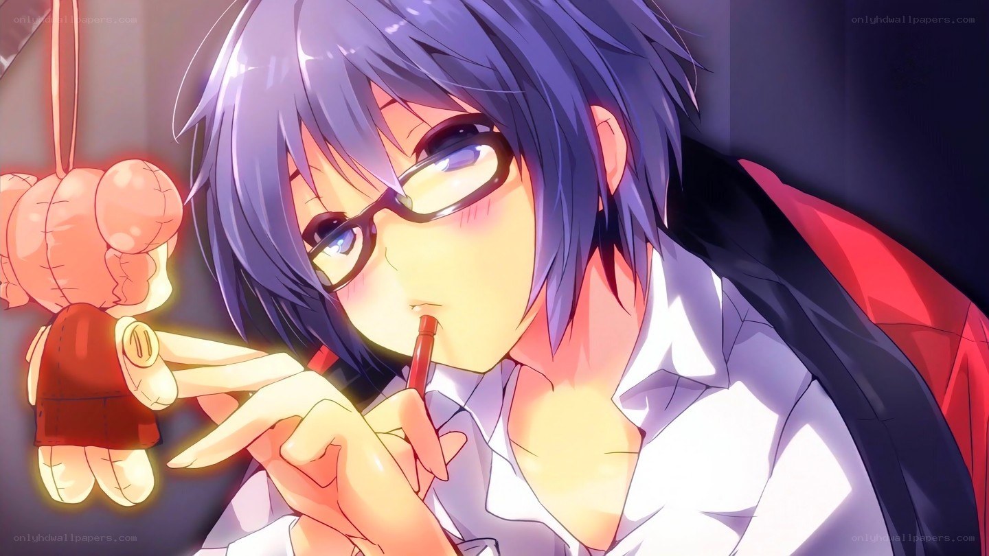 anime character with glasses