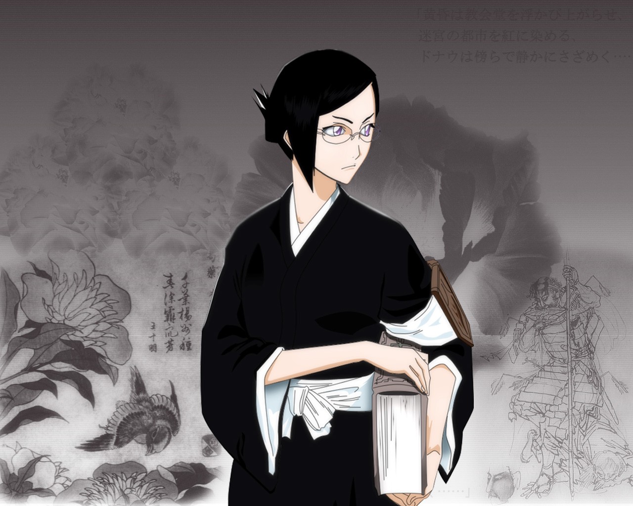 Anime character with glasses