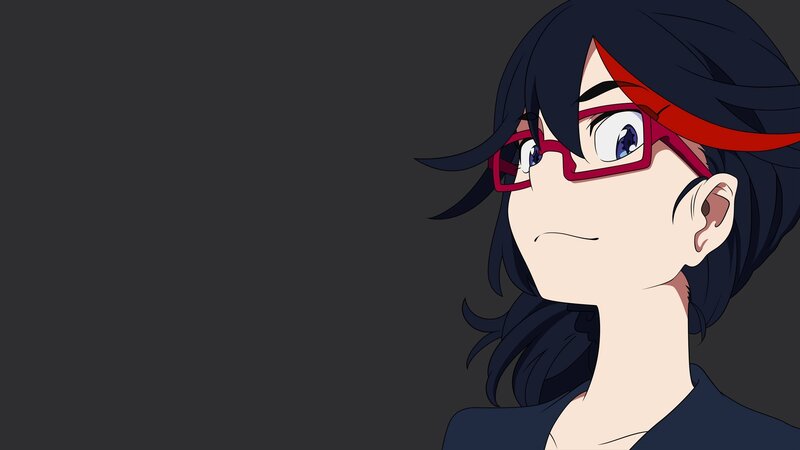 Anime Character with Glasses — Black, Neutral