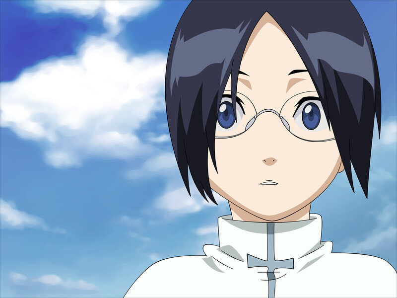 Anime Character with Glasses — Blue, Calm