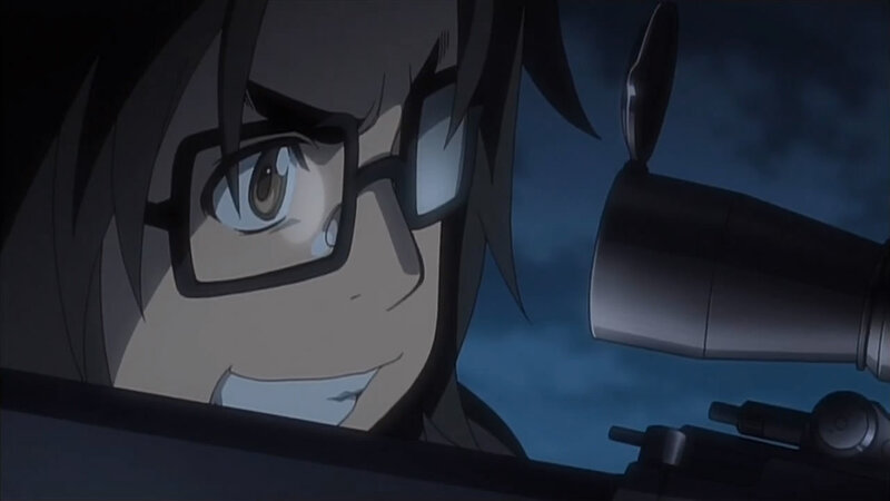 Anime Character with Glasses — Blue, Dramatic