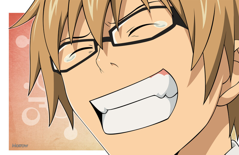 Anime Character with Glasses — Brown, Expressive