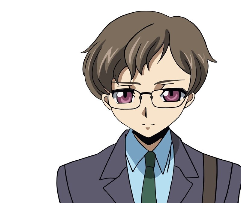 Anime Character with Glasses — Brown, Neutral