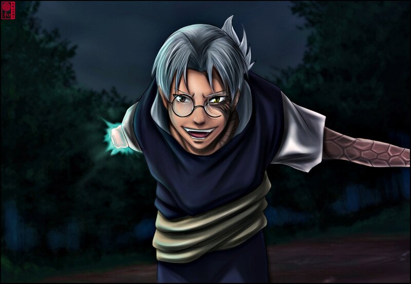 Anime Character with Glasses — Gray, Dramatic