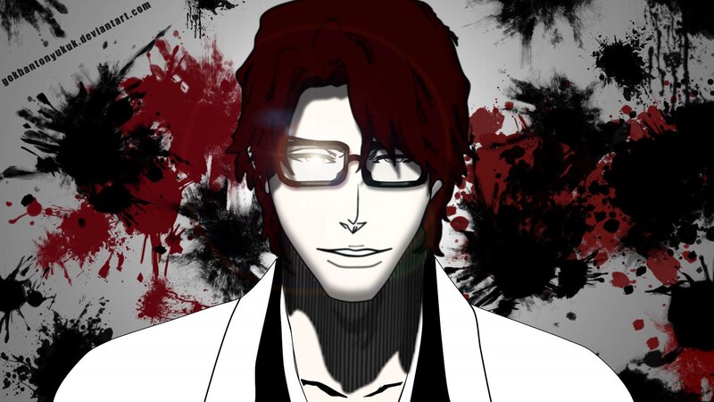 Anime Character with Glasses — Red