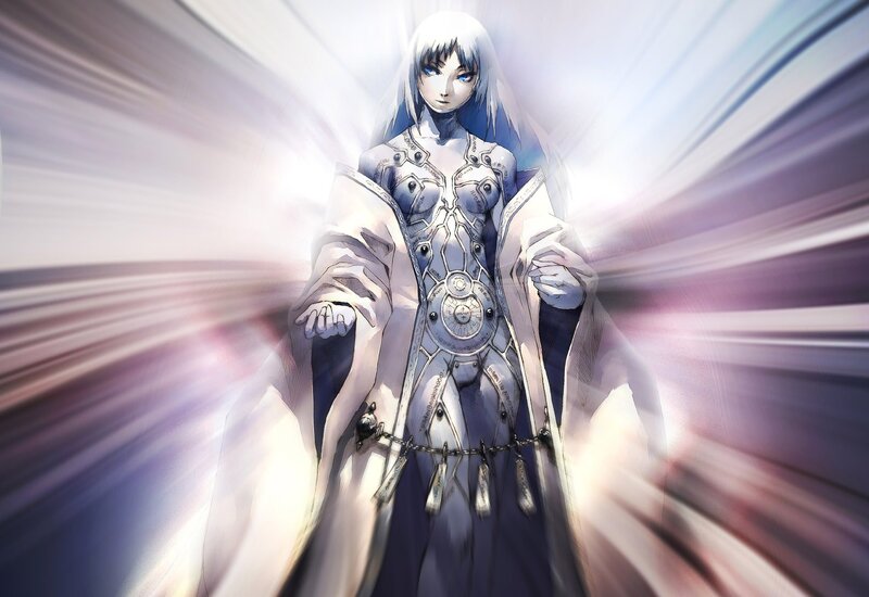 anime character with glowing aura