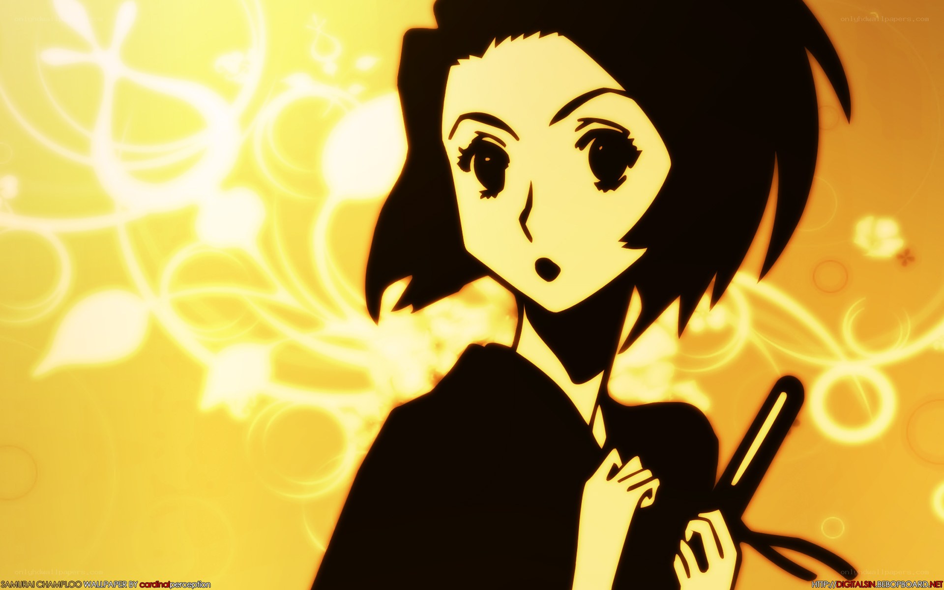 anime character with glowing background