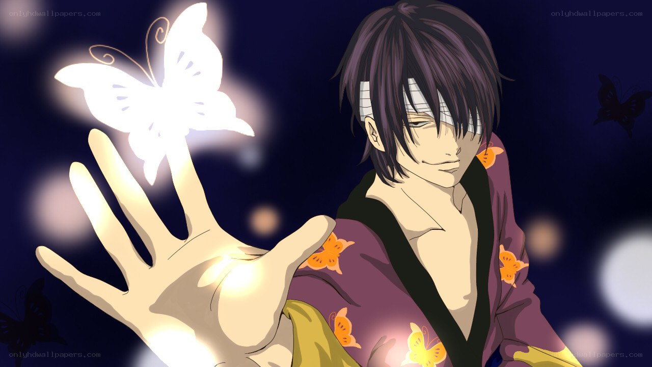 anime character with glowing butterfly