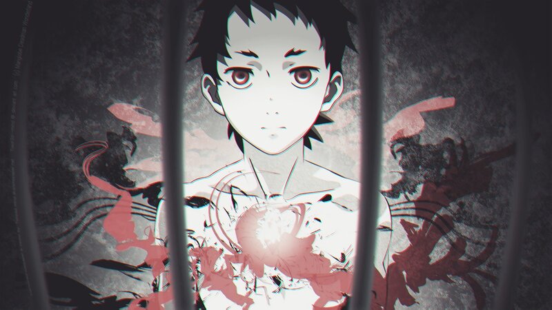 Anime Character with Glowing Chest — White