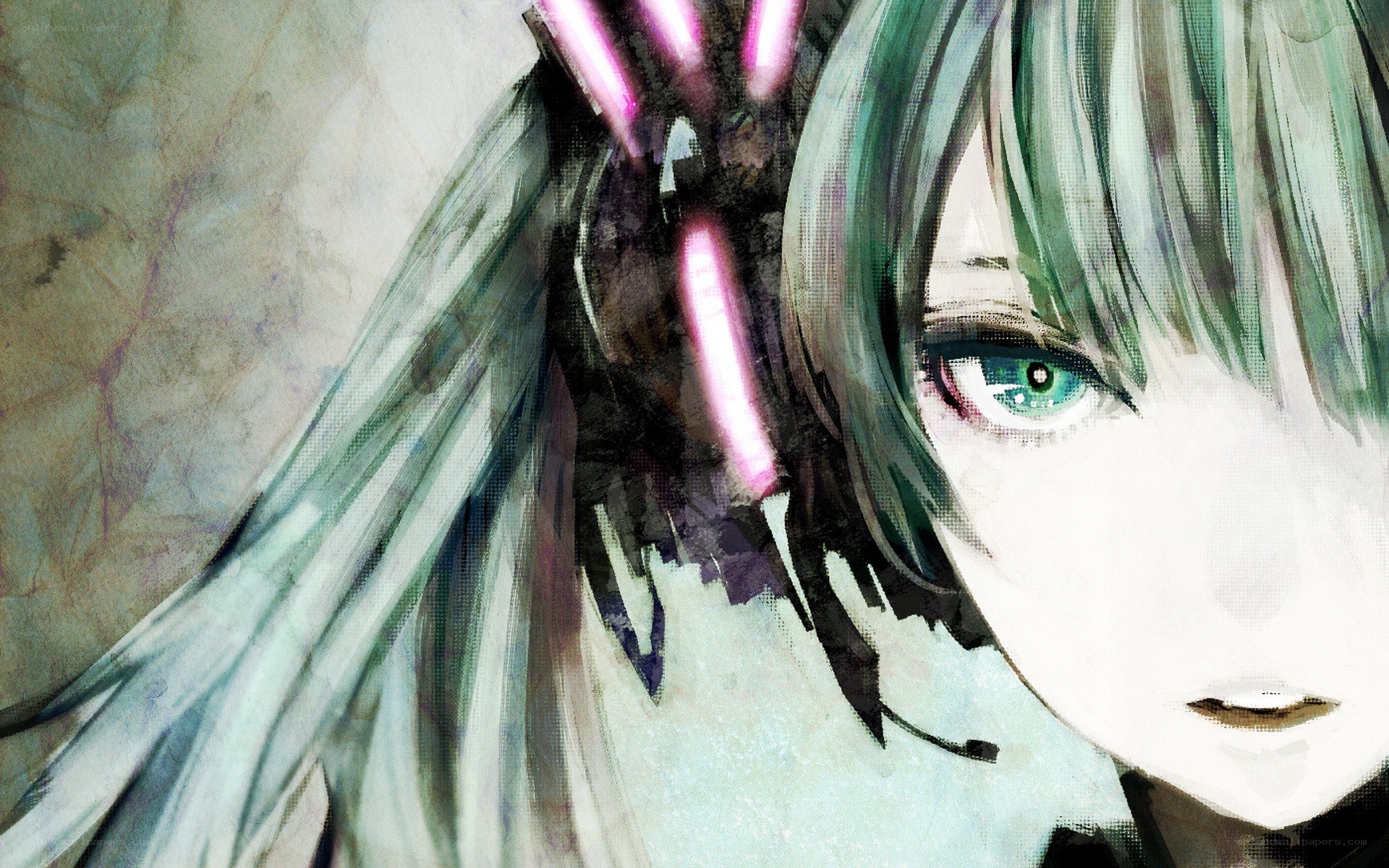 anime character with glowing claws