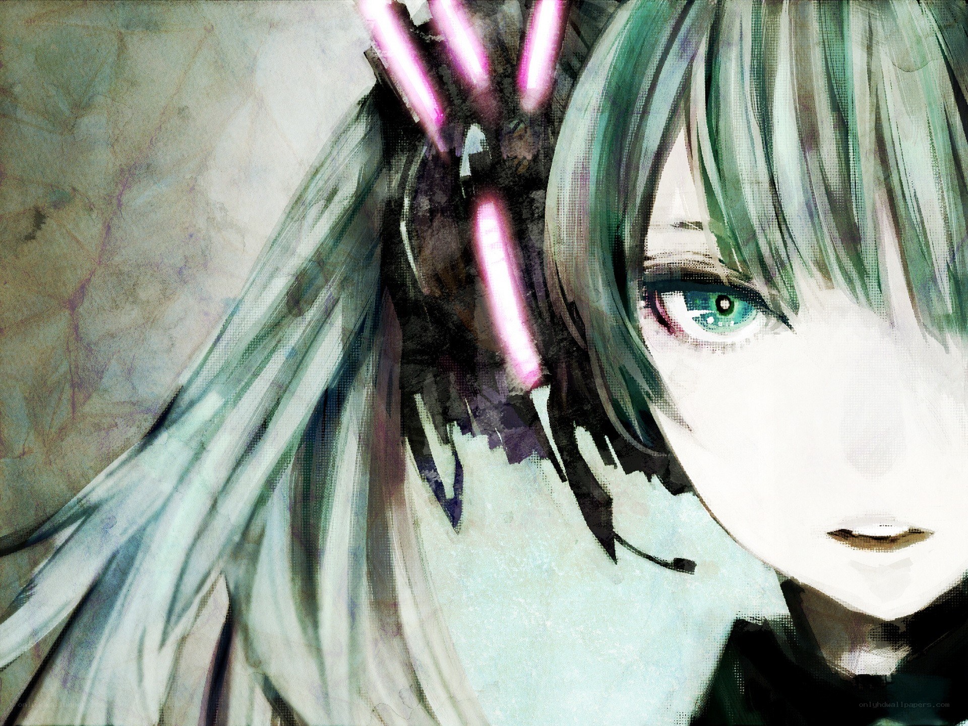 anime character with glowing claws