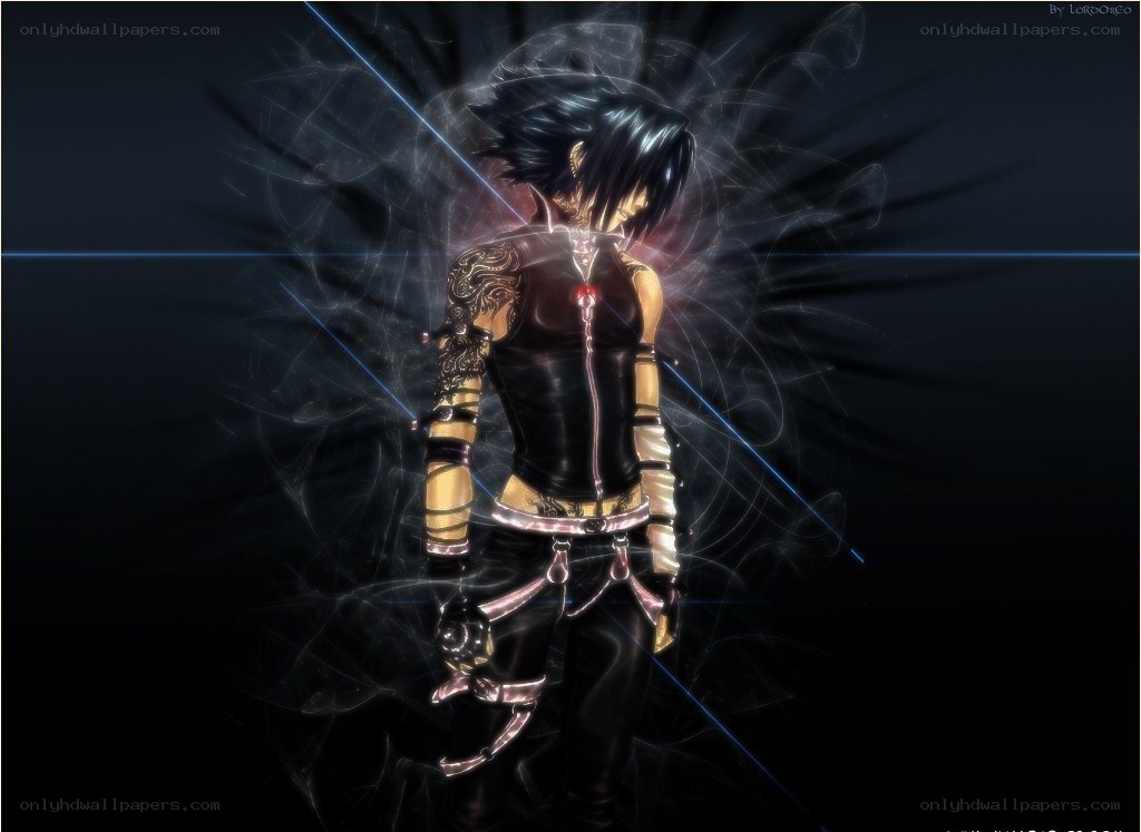 anime character with glowing effects