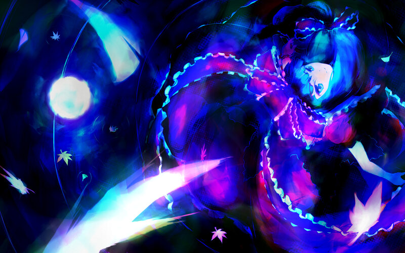 Anime Character with Glowing Effects — Blue