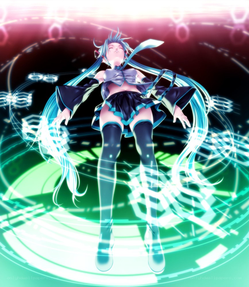anime character with glowing energy