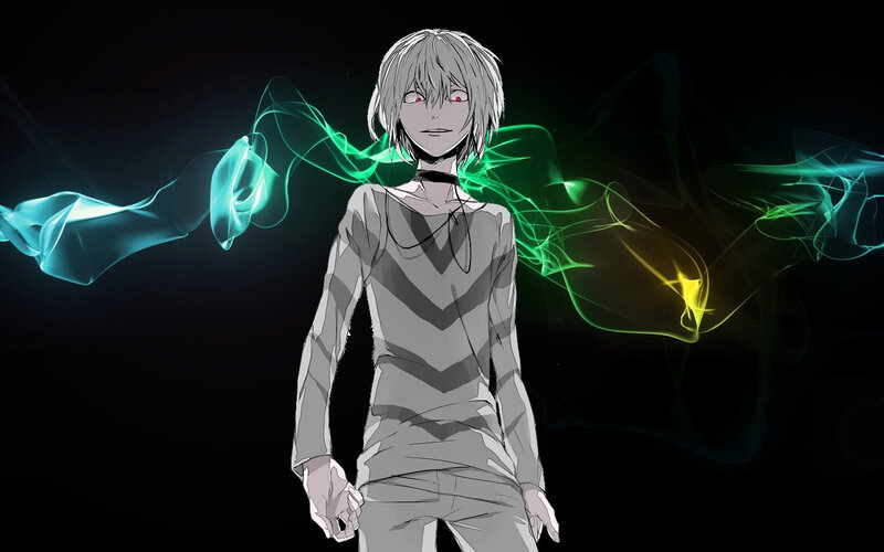 anime character with glowing energy