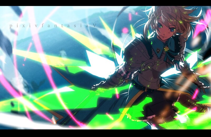 anime character with glowing energy