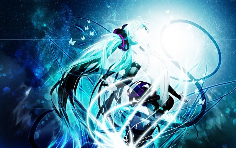 Anime character with glowing energy
