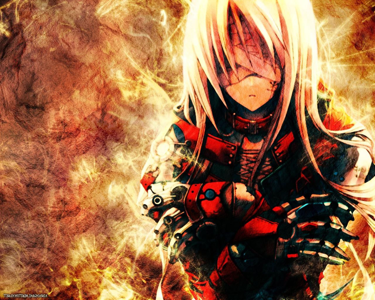 anime character with glowing energy
