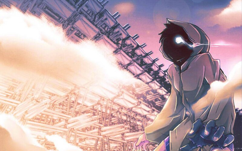 anime character with glowing eye