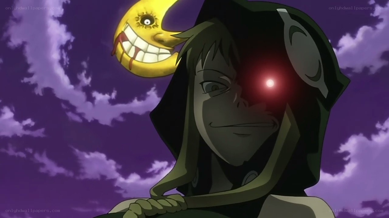anime character with glowing eye
