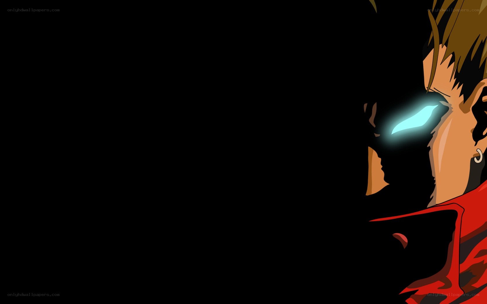 anime character with glowing eye