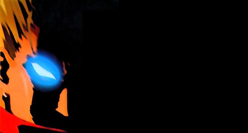 anime character with glowing eye