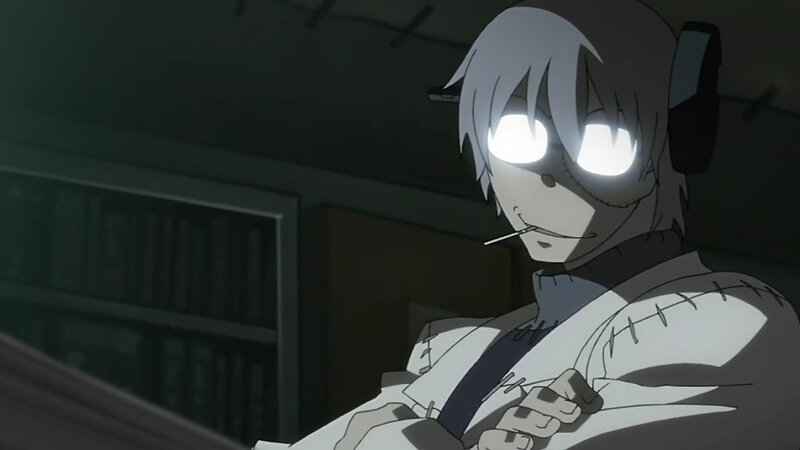 anime character with glowing eyes