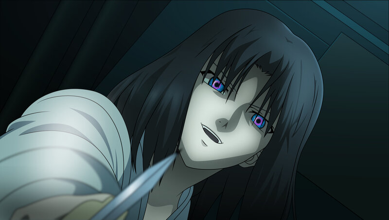 anime character with glowing eyes