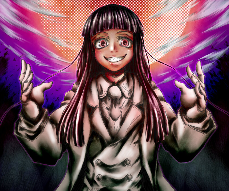 anime character with glowing eyes