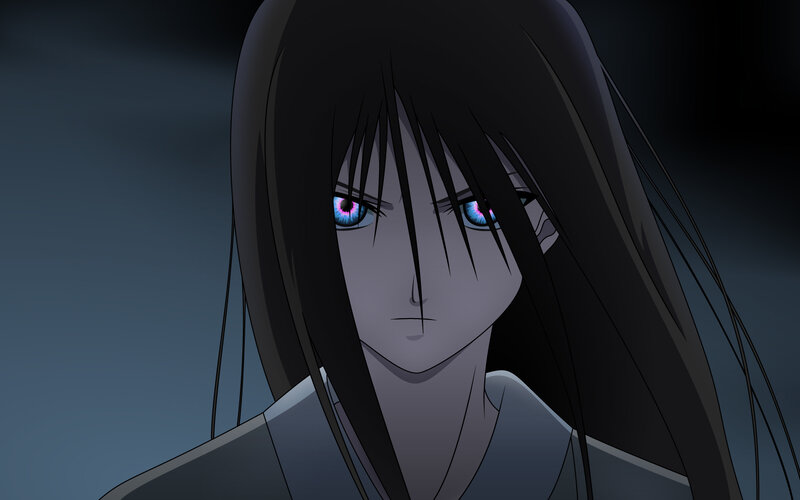 anime character with glowing eyes