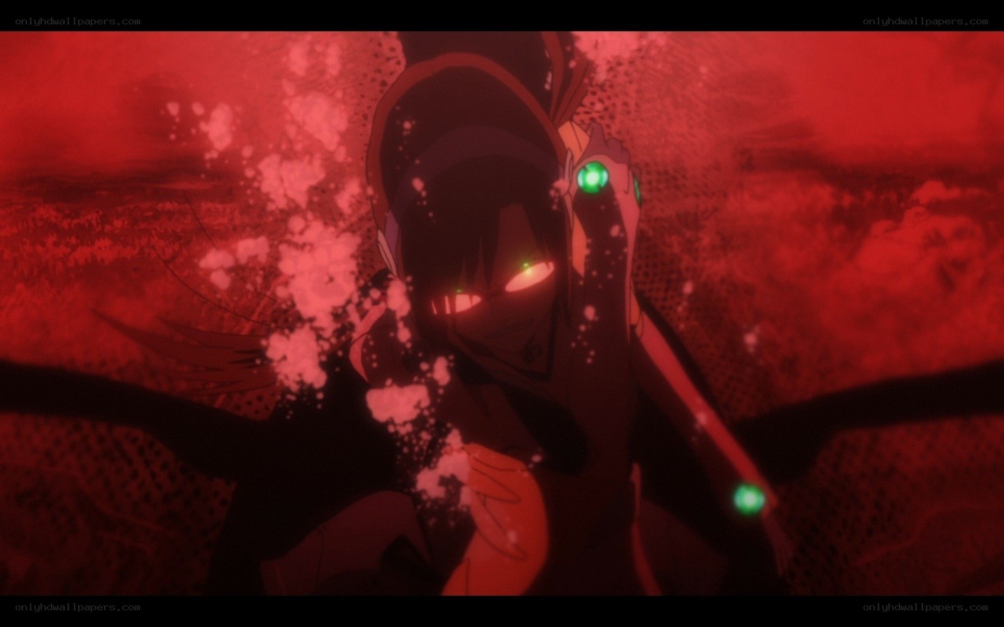 anime character with glowing eyes