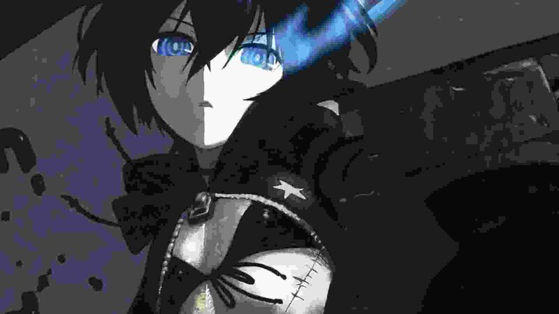 anime character with glowing eyes