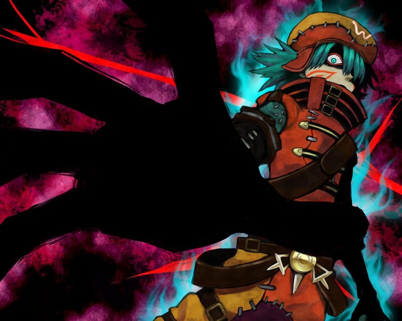 anime character with glowing eyes