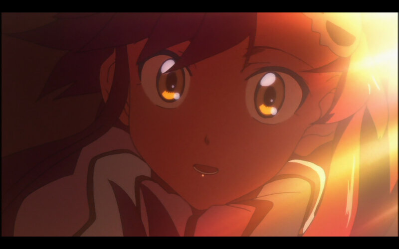 anime character with glowing eyes
