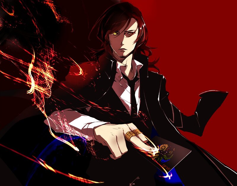 anime character with glowing eyes