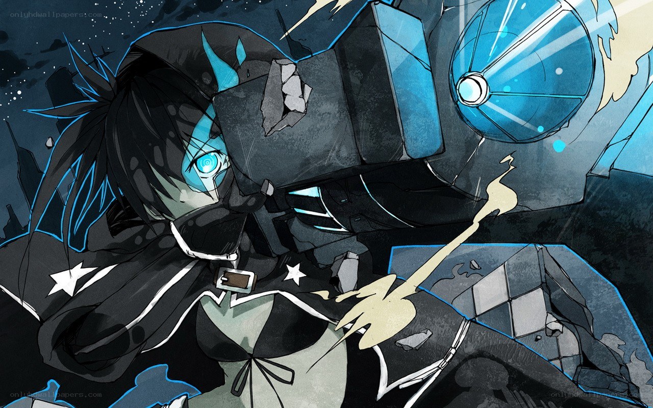 anime character with glowing eyes