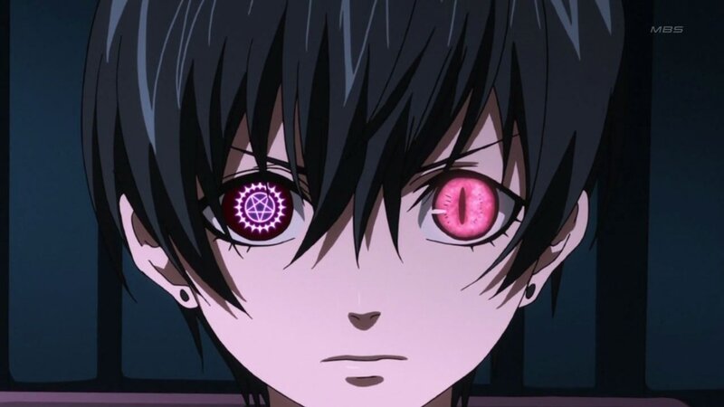 anime character with glowing eyes