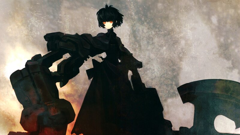 anime character with glowing eyes